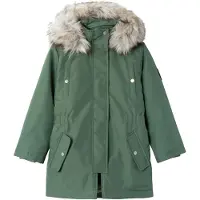 Name it Mädchen Nkfmilla Jacket Long Noos Parka, Agave Green, 164 EU