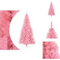 vidaXL Künstlicher Weihnachtsbaum mit Ständer Rosa 240 cm PVC - Weihnachtsbäume