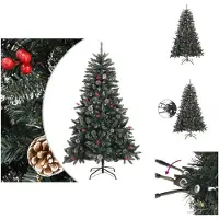 vidaXL Künstlicher Weihnachtsbaum mit Ständer Grün 120 cm PVC - Weihnachtsbäume
