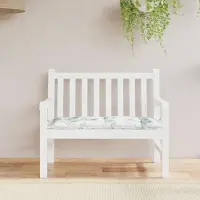 Merkloos Sitzkissen für Gartenbank – Blätter-Muster, 100x50x7 cm, Oxford-Stoff