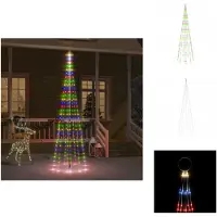 vidaXL LED-Weihnachtsbaum für Fahnenmast Mehrfarbig 310 LEDs 300 cm - Weihnachtsbeleuchtung