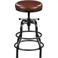 Merkloos Barhocker Barstuhl Thekenhocker - Höhenverstellbar 54,5 bis 71,5 cm - Mit Polster - Belastbar bis 136 kg - Schwarz