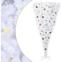 Syfax Künstlicher Weihnachtsbaum Weiß 180 cm PVC und Stahl