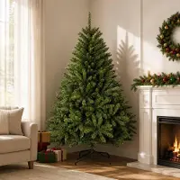 Syfax Künstlicher klappbarer Weihnachtsbaum 180 cm PVC Hellgrün