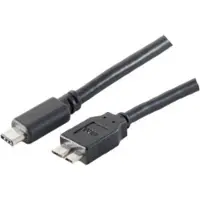 Shiverpeaks BS77142-1.0, 1 m, USB C, Micro-USB B, USB 3.2 Gen 1 (3.1 Gen 1), 50 Gbit/s, Schwarz