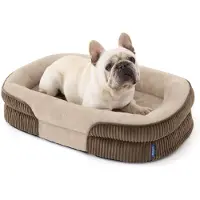 Dripio Orthopädisches Hundebett, 76x51x16,5 cm, braun, oval