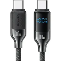 Usams Kabel Usb-C Na Usb-C 100W 1,2M Digitalanzeige Zinklegierung Schnelllade-Datenkabel Hx Serie Sj742Usb01 (Us-Sj742)