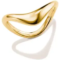 Thomas Sabo Fingerring "Fluid Elegance Ring gelbgoldfarben" Gr. 52, gold (gelbgoldfarben), Fingerringe, Damen, 52, Metall, Fingerring