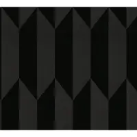 A.S. Création Vliestapete "Graphic Groove-Playful Tapete", schwarz, B:0,53m H:0,02m L:10,05m, Vlies, COSMOLIVING BY COSMOPOLITAN, Tapeten, Vliestapete, Geometrisches Design mit modernem 3D-Effekt