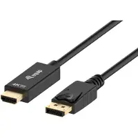 Equip DisplayPort-auf-HDMI-Adapterkabel, DP-Stecker auf HDMI-Stecker, 4K 60Hz, 2 m, DisplayPort, HDMI, 2 m, Schwarz