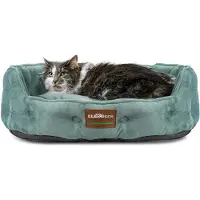 Dripio Hunde- und Katzenbett, Polyester, Grün, 20x19x6 Zoll