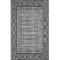 Festnight Outdoorteppich Wetterfest Grau 120x180 cm PP Zweischichtiger Jacquard