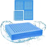 Markenlos Poolunterlage Set 9 Stück 2,25 m² Bodenschutz für Pool Blau Antirutsch