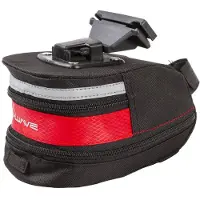 Merkloos Satteltasche Fahrradtasche Sattelbeutel - Erweiterbarer Reißverschluss - 180 x 115 mm - Schwarz - Für Werkzeug und Smartphone