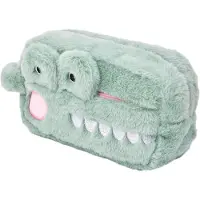 Markenlos Plüsch Federmäppchen Krokodil Kinder große Kapazität grün 21 x 13 x 5 cm