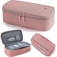 Markenlos Federmäppchen Stifteetui mit Reißverschluss Schulbedarf Rosa Oxford 30 cm