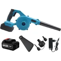LTPRTZ Laubbläser und Gebläse – Akku-betriebener Laubbläser – Gartenpflege – 2-in-1-Funktion – 3,6 m/min – Blau