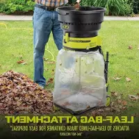 LTPRTZ Elektrischer Gartenhäcksler – Laubzerkleinerer – Gartenabfallverarbeitung – 17:1 Zerkleinerungsgrad – 54 cm Einfülltrichter – Schwarz