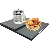 LTPRTZ Magnetischer Hühner-förmiger Küchenregalhalter - Küchenorganizer - Zweistufig, abnehmbar - 47 x 36 cm - Schwarz