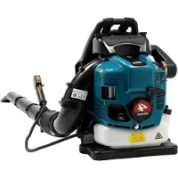 LTPRTZ Rucksack-Blasebalg – Benzinbetriebener Blasebalg – Gartenpflege – Leistungsstarker 4-Takt-Motor – 756 cm³ – Blau