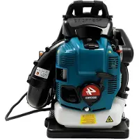 LTPRTZ Benzinbetriebener Laubbläser, Rucksackmodell – Motorbetriebener Laubbläser für den Garten – zur Gartenpflege, zum Entfernen von Laub – 4-Takt-Motor, 756 ccm – 19-Liter-Tank – Blau