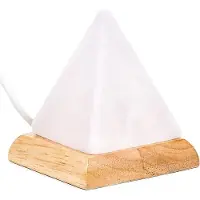 Abato Mini Mood Salzlampe Pyramide USB LED -- 400 g; 9 cm im Set Teelicht-Halter