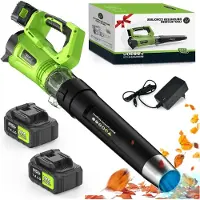 LTPRTZ Blasblazer-Akkus – Laubbläser für den Garten – Gartenpflege – Bürstenloser Motor – 320 km/h – Grün