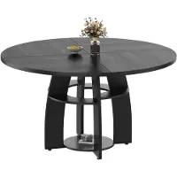 StarTech.com Runder Esstisch - Esstisch - Durchmesser 119 cm - Für 6 Personen - Holztisch - Moderner minimalistischer Stil - Walnuss A