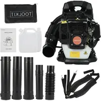 LTPRTZ Blasgerät mit Benzinmotor – Laubbläser für den Garten – Effiziente Gartenpflege – Leistungsstarker Zweitaktmotor – 550 CFM – Schwarz