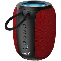 Genius Tragbarer Lautsprecher, 5 W, Bluetooth, Rot/Schwarz