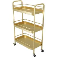 LTPRTZ Ablagekarren für die Küche – Küchenwagen – zur Organisation der Küche – fahrbar – 81x45x25 cm – Schwarz