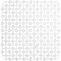 Markenlos Spülenschutzmatte 28 x 28 cm transparent aus PVC für Küche und Bad, 2 Stück