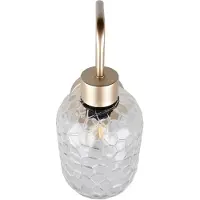 Reality Wandleuchte Emelie, goldfarben/klar, Metall, Glas, E27