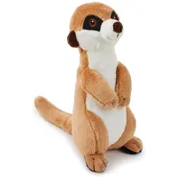 Merkloos Erdmännchen Plüschtier Kuscheltier Plüschfigur - 20 cm - Aus recycelten Materialien - Maschinenwaschbar - Lernspielzeug