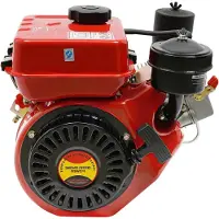LTPRTZ Dieselmotor – Einzylinder-Motor – Für Garten und Landwirtschaft – Kraftstoffsparend – 35 Liter Tank – Rot