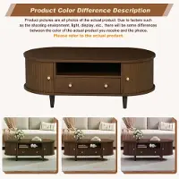 StarTech.com Couchtisch - Mit Schubladen - Schiebetür - 4 Beine - Holzrahmen - 100 x 50 x 36 cm - Braun