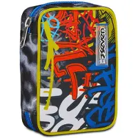 Merkloos Schultasche-Etui mit Reißverschluss und Fächern