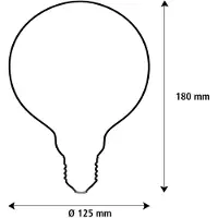 Segula LED Globe 125 Fire Flame up klar E27 1 W 60 Lm
