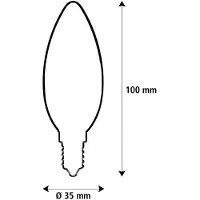 Segula LED-Filament "LED Kerze smokey grau, E14", smokey, L:10cm Ø:3,5cm, Leuchtmittel, LED-Filament