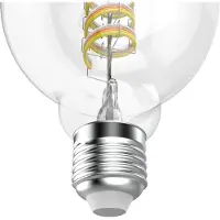 Hama Smart LED Filament E27 G95, WLAN, Matter, 4,9 W, RGBW