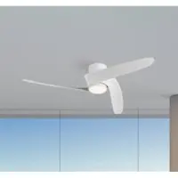 Mantra-Iluminacion Smart LED-Deckenventilator Groenland S weiß leise - Mantra , Groenland S, dimmbar, Weiß, für Wohnzimmer, Metall, Modern