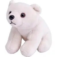 Merkloos Plüschtier Eisbär Kuscheltier Plüschbär - 12 cm - Aus recycelten Materialien - Pocketkins Eco