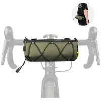 Merkloos Lenkertasche, Gepäcktasche für das Vorderrad, Umhängetasche – 2,4 Liter – 900D Polyester – Mit Schultergurt und reflektierenden Streifen – Für Fahrrad und Pendlerverkehr