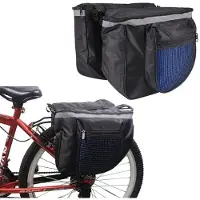 Merkloos Fahrradtasche Gepäckträgertasche Doppeltasche - 600D Wasserdicht - Reflektierend - 8 Magnetverschlüsse - Für Mountainbike, Klapprad und Reiserad