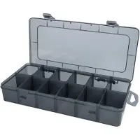 OEM Sortiertisch für kleine Teile, 12-Fach-Organisationsbox, 26 x 13,5 x 4,3 cm, transparent, schwarz