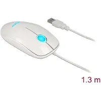 DeLOCK 12537, Beidhändig, Optisch, USB Typ-A, 1200 DPI, Weiß