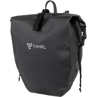 Merkloos Fahrradtasche Gepäckträgertasche Radtasche - 22 Liter - Schwarz - Mit Griff, Schultergurt und herausnehmbarem Innenfach