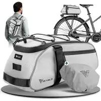 Merkloos Fahrradtasche Gepäckträgertasche Fahrrad-Umhängetasche - 9 Liter - Wasserdicht - Reflektierend - Tragetasche und Umhängetasche