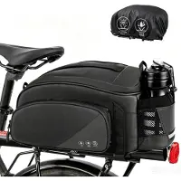 Merkloos Fahrradtasche Gepäckträgertasche Radtasche - 12 Liter - Wasserdicht - Reflektierend - Mit Flaschenhalter