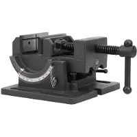 Dripio Klemm-Bankschraubstock, Breite Backen, Gusseisen, 81 mm Spannweite